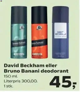 Kvickly David Beckham eller Bruno Banani deodorant tilbud
