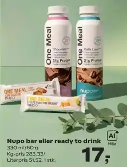 Kvickly Nupo bar eller ready to drink tilbud