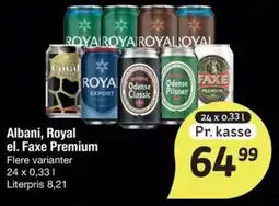 Fakta Tyskland Albani, Royal el. Faxe Premium tilbud