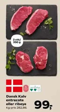 Kvickly Kalv entrecote eller ribeye tilbud