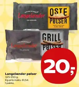 Kvickly Langelænder pølser tilbud