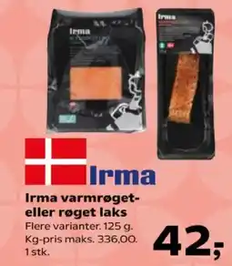 Kvickly Irma varmrøget-eller røget laks tilbud