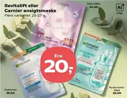 Kvickly Garnier ansigtsmaske tilbud
