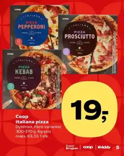Kvickly Coop italiana pizza tilbud