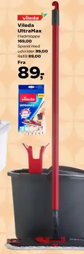 Kvickly Vileda UltraMax Fladmoppe tilbud