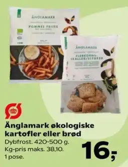 Kvickly Änglamark økologiske kartofler eller brød tilbud