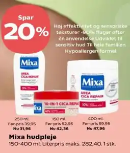 Kvickly Mixa hudpleje tilbud