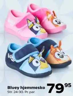Kvickly Bluey hjemmesko tilbud