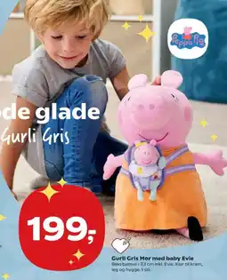 Kvickly Peppa Pig Gurli Gris Mor med baby Evie tilbud