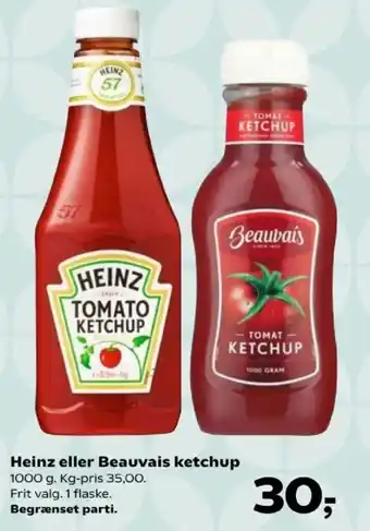 Heinz eller Beauvais ketchup