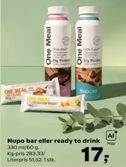 Kvickly Nupo bar eller ready to drink tilbud