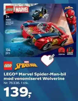 Kvickly LEGO Marvel Spider-Man-bil mod venømisert Wolverine tilbud