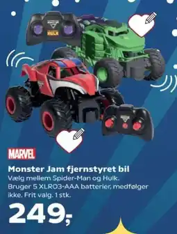 Kvickly Marvel Monster Jam fjernstyret bil tilbud