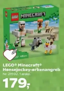 Kvickly LEGO Minecraft Hønsejockey-ørkenangreb tilbud
