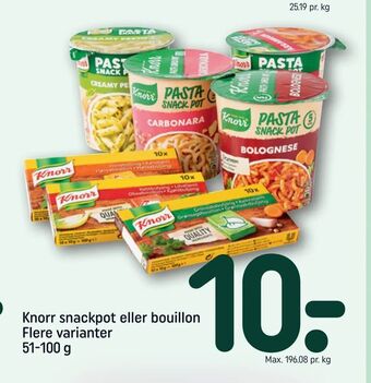 REMA 1000 Knorr snackpot eller bouillon tilbud