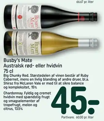 Busby's Mate Australsk rød- eller hvidvin
