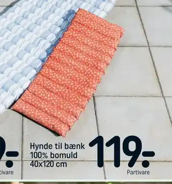 REMA 1000 Hynde til bænk 100% bomuld 40x120 cm tilbud