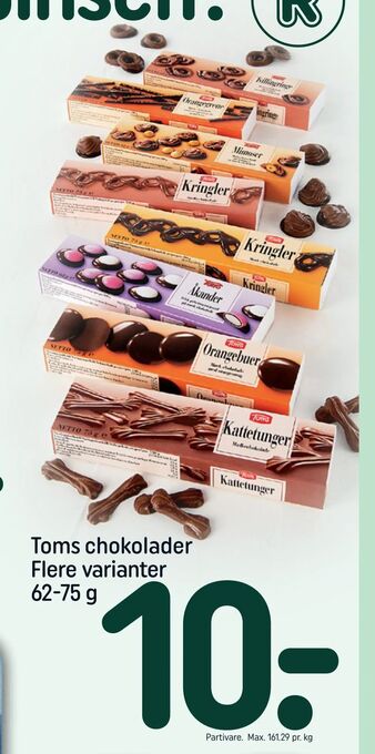 REMA 1000 Toms chokolader tilbud