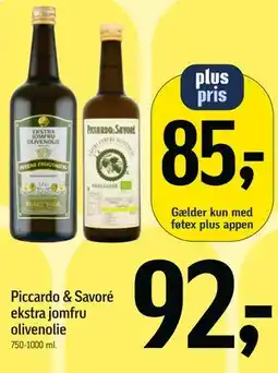 Føtex Piccardo & Savoré ekstra jomfru olivenolie tilbud