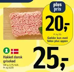 Føtex Hakket dansk grisekød tilbud