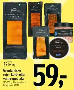 Føtex Grønlandske rejer, kold- eller varmrøget laks tilbud