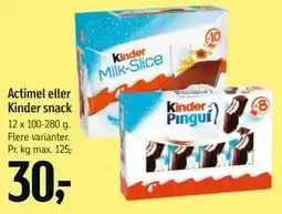 Føtex Actimel eller Kinder snack tilbud