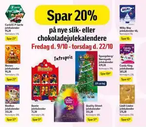 Spar 20% på nye slik- eller chokoladejulekalendere