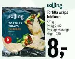 Føtex Tortilla wraps fuldkorn tilbud