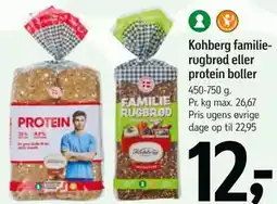 Føtex Kohberg familierugbrød eller protein boller tilbud