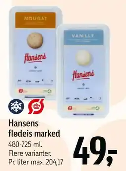 Føtex Hansens flødeis marked tilbud