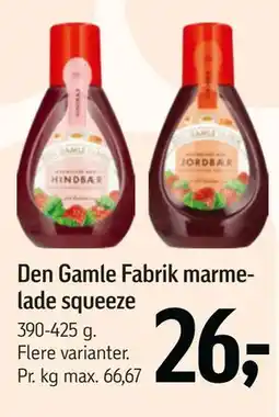 Føtex Den Gamle Fabrik marmelade squeeze tilbud