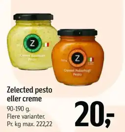 Føtex Zelected pesto eller creme tilbud