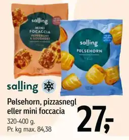 Føtex Pølsehorn, pizzasnegl eller mini foccacia tilbud