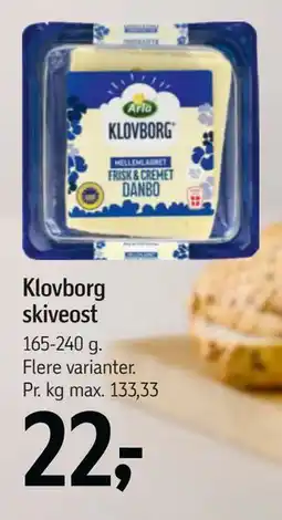 Føtex Klovborg skiveost tilbud