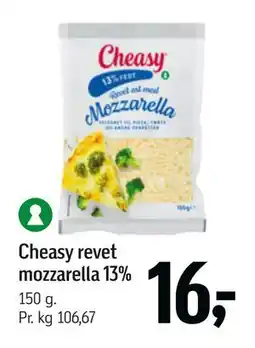 Føtex Cheasy revet mozzarella 13% tilbud