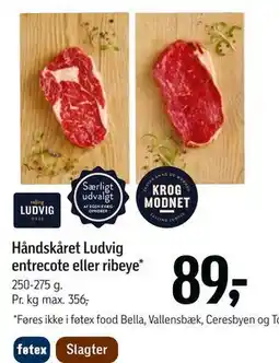 Føtex Håndskåret Ludvig entrecote eller ribeye tilbud