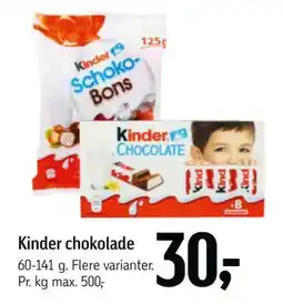Føtex Kinder chokolade tilbud