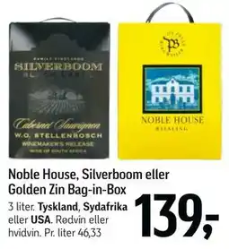 Føtex Noble House, Silverboom eller Golden Zin Bag-in-Box tilbud