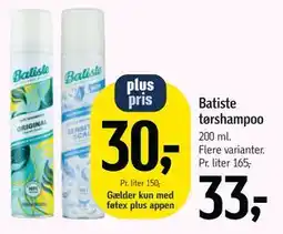 Føtex Batiste tørshampoo tilbud