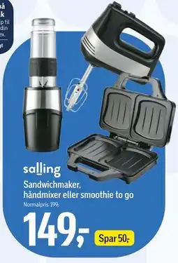 Føtex Sandwichmaker, håndmixer eller smoothie to go tilbud