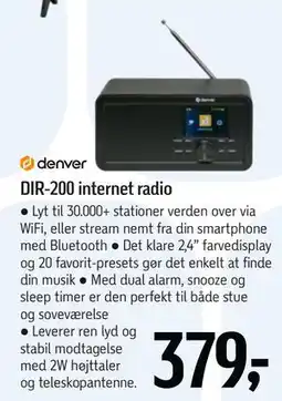 Føtex Denver DIR-200 internet radio tilbud