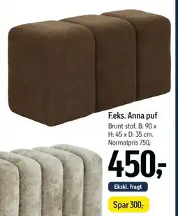 Føtex Anna puf tilbud