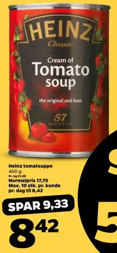 Netto Heinz tomatsuppe tilbud