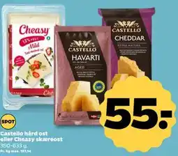 Netto Castello hård ost eller Cheasy skæreost tilbud