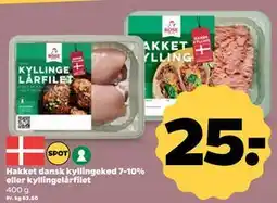 Netto Hakket dansk kyllingekød 7-10% eller kyllingelårfilet tilbud