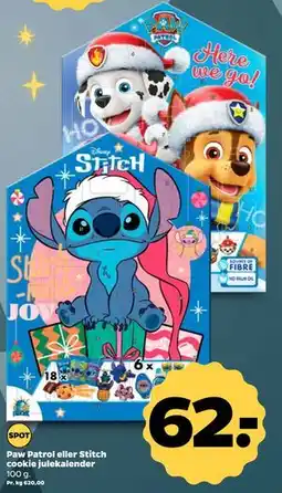 Netto Paw Patrol eller Stitch cookie julekalender tilbud