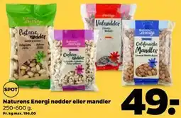 Netto Naturens Energi nødder eller mandler tilbud