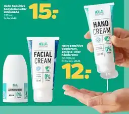 Netto Hello Sensitive deodorant, ansigts- eller håndcreme tilbud