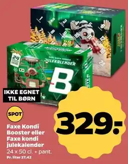 Netto Faxe Kondi Booster eller Faxe kondi julekalender tilbud