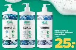 Netto Hello Sensitive showergel, shampoo eller balsam tilbud